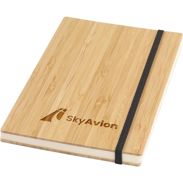 Bamboo notebook with naked spine approx A5