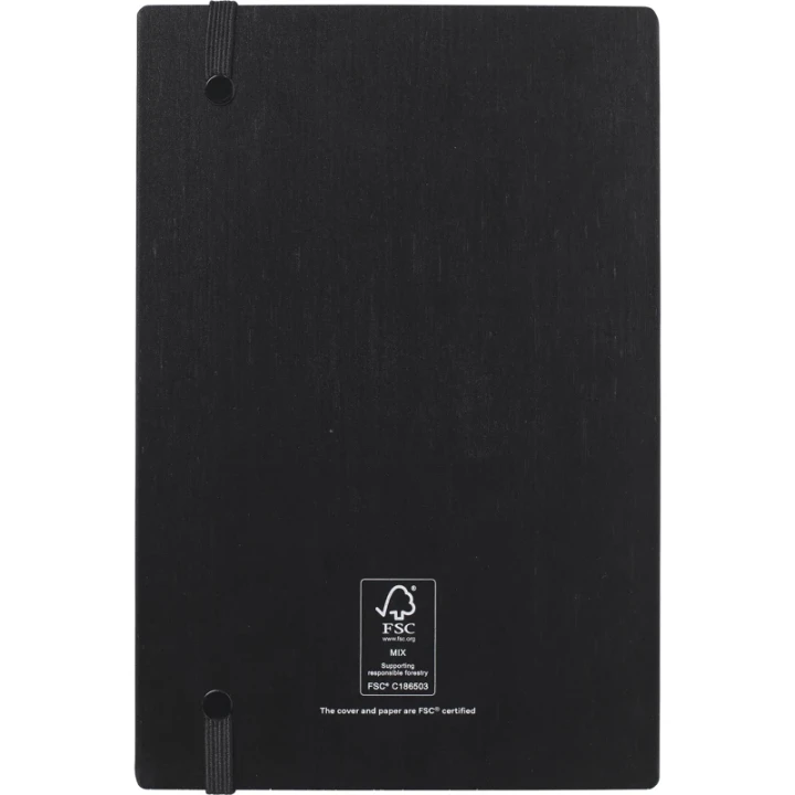 Bamboo cover notebook with naked spine approx A5