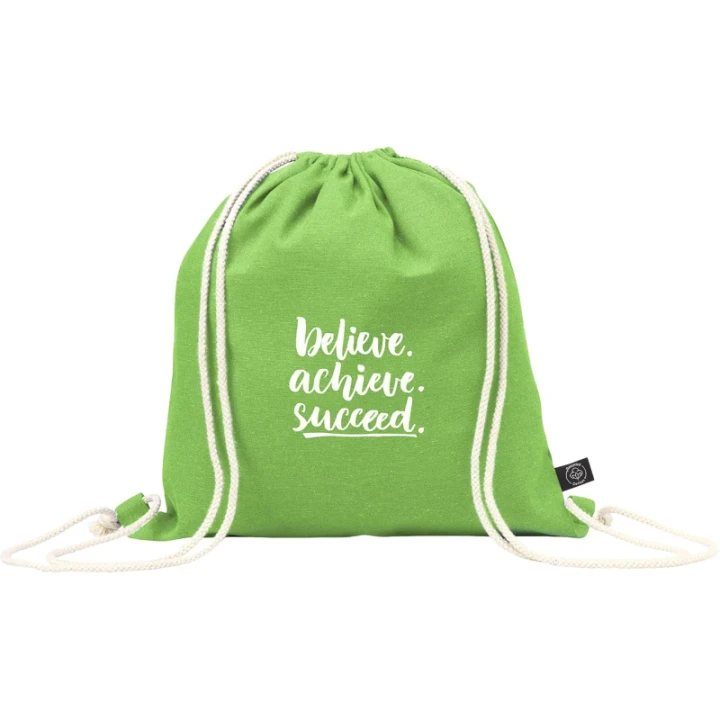 Recycled drawstring backpack 150gsm/4.42oz