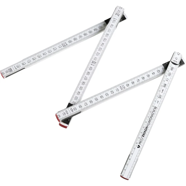 Wooden folding ruler
