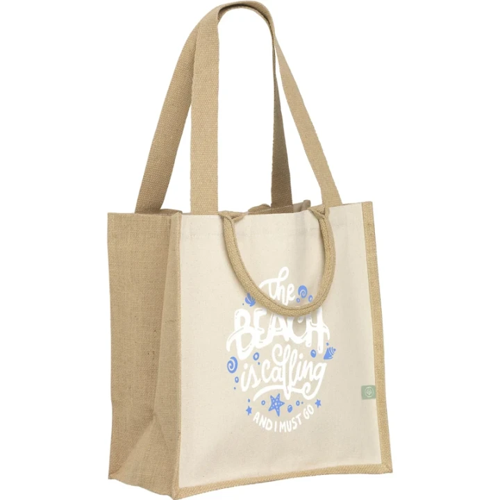 Organic jute and  cotton bag 320gsm/9.4oz