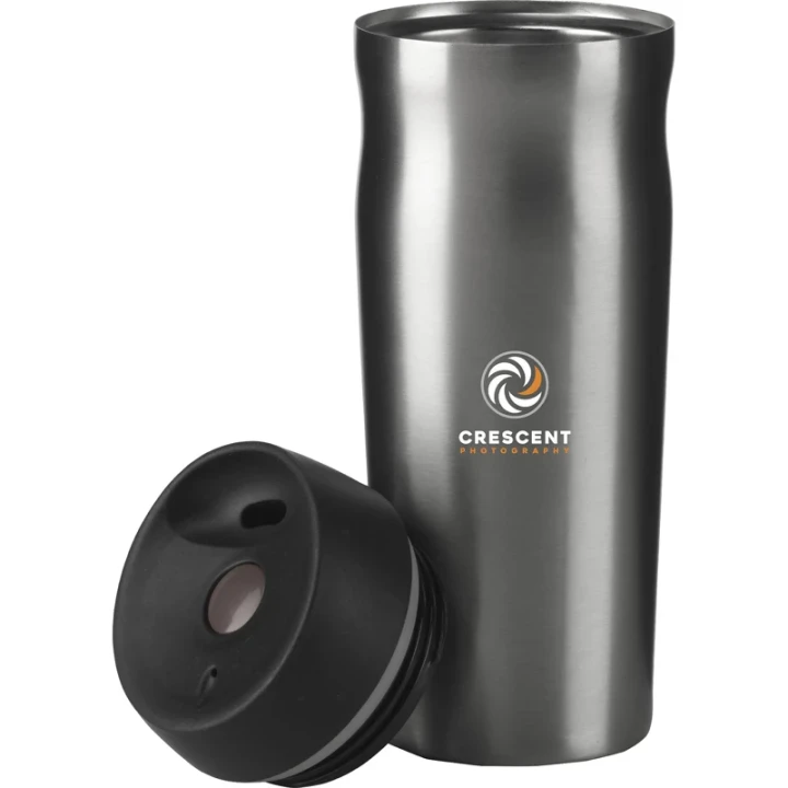 Recycled steel double walled travel mug 450ml 