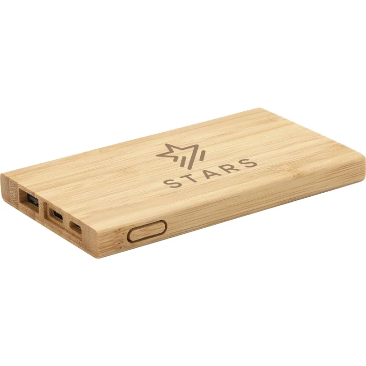 Bamboo power bank 4,000 mAh