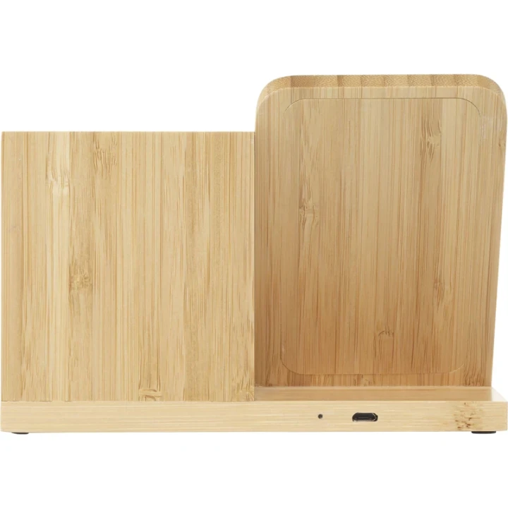Bamboo charger and pen holder