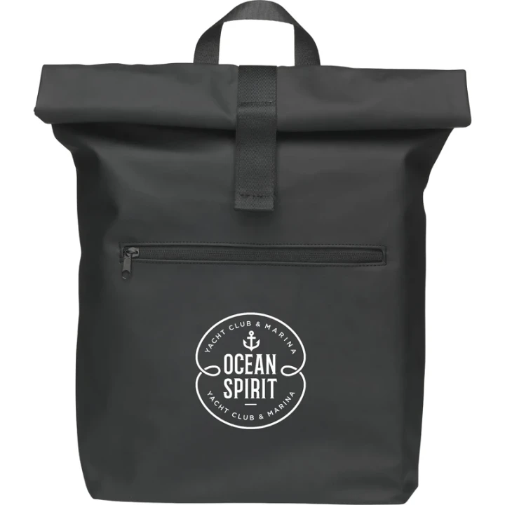 Recycled roll-top backpack