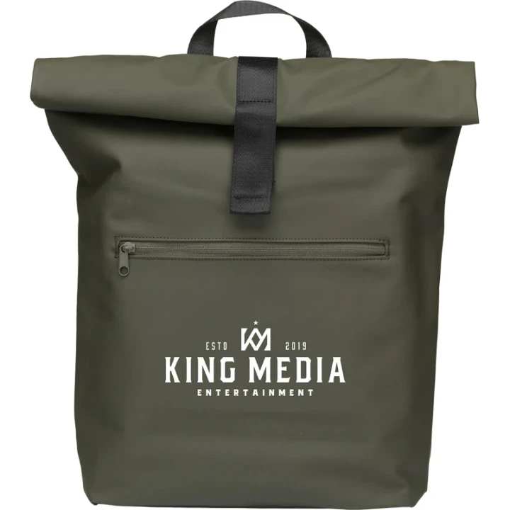 Recycled roll-top backpack