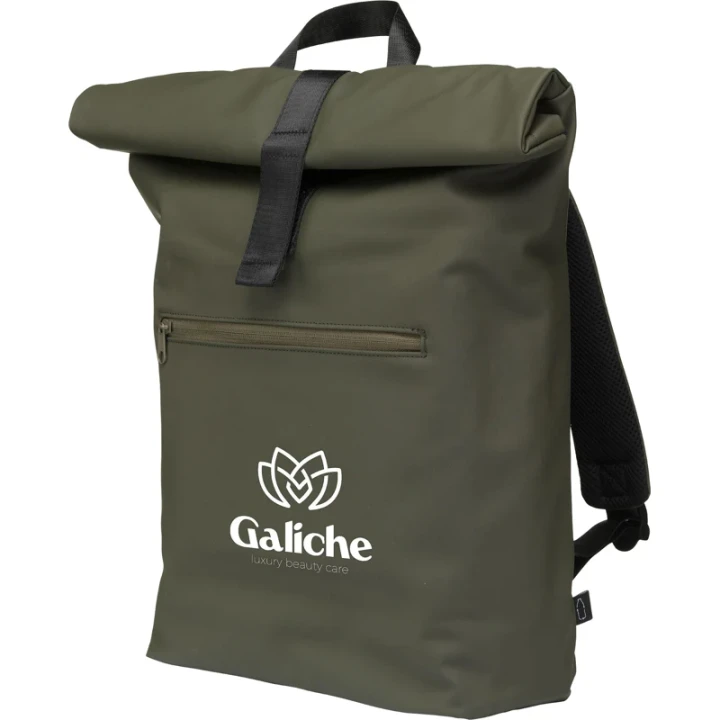 Recycled roll-top backpack