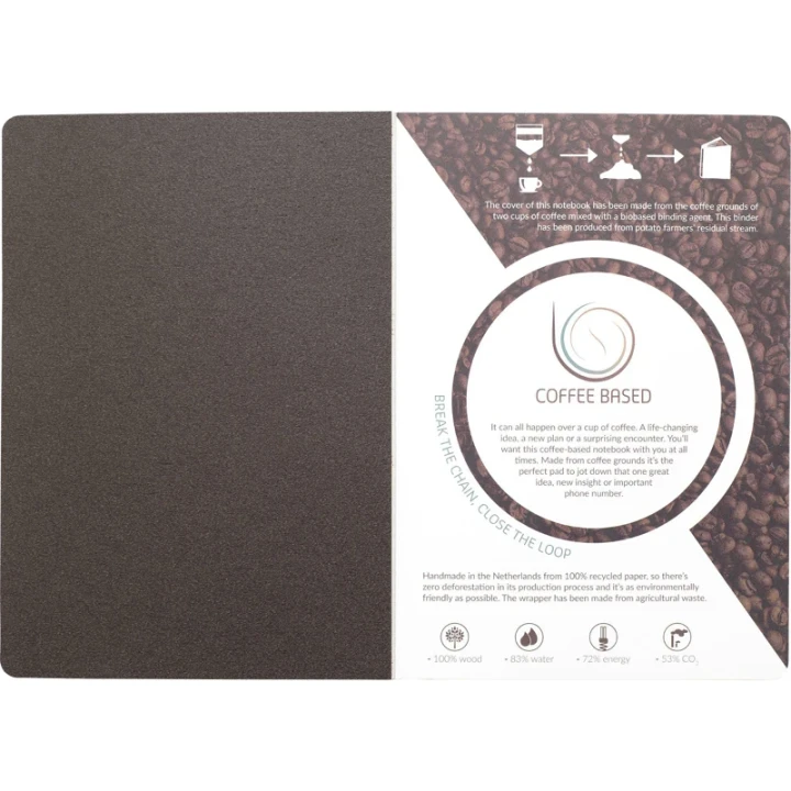 Coffee cover notebook approx A5