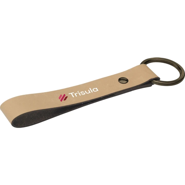 Made recycled leather keyring