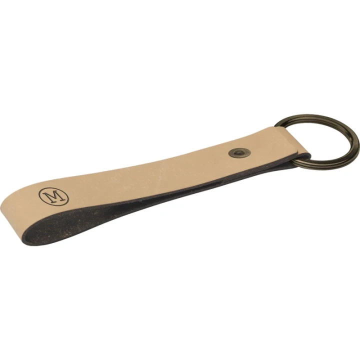 Made recycled leather keyring
