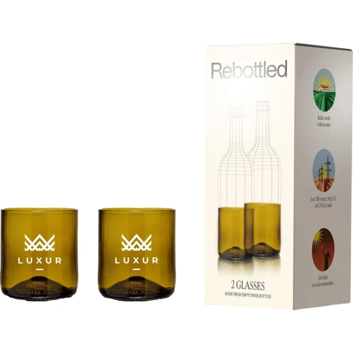 Rebottled® 2-pack drinking glasses