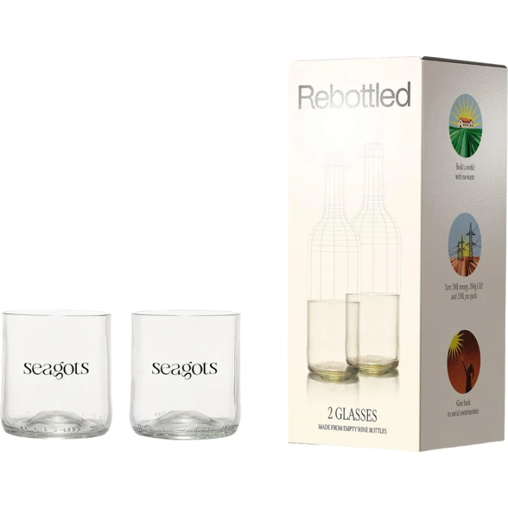 Rebottled® 2-pack drinking glasses