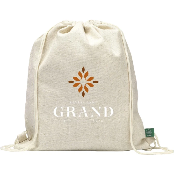 Hemp drawstring bag 250 gsm/7.37oz