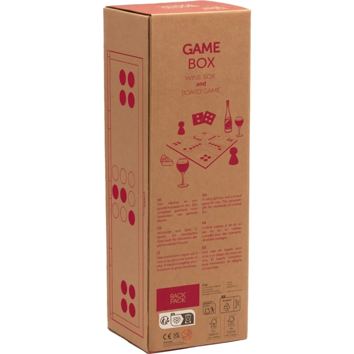 Rackpack wine gift box & ludo game 