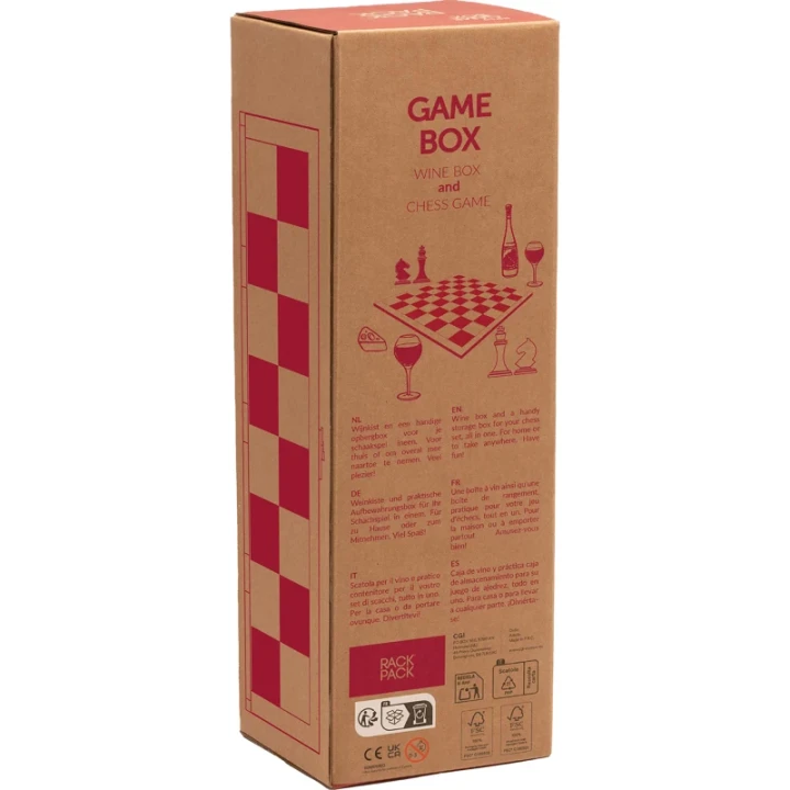 Rackpack wine gift box & chess game 