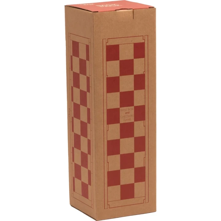 Rackpack wine gift box & checkers game