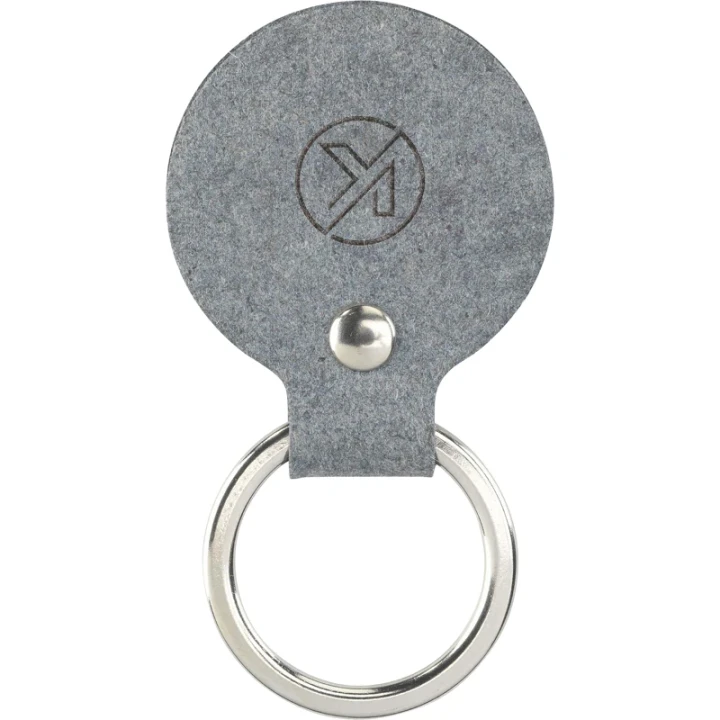 Made recycled round denim keyring