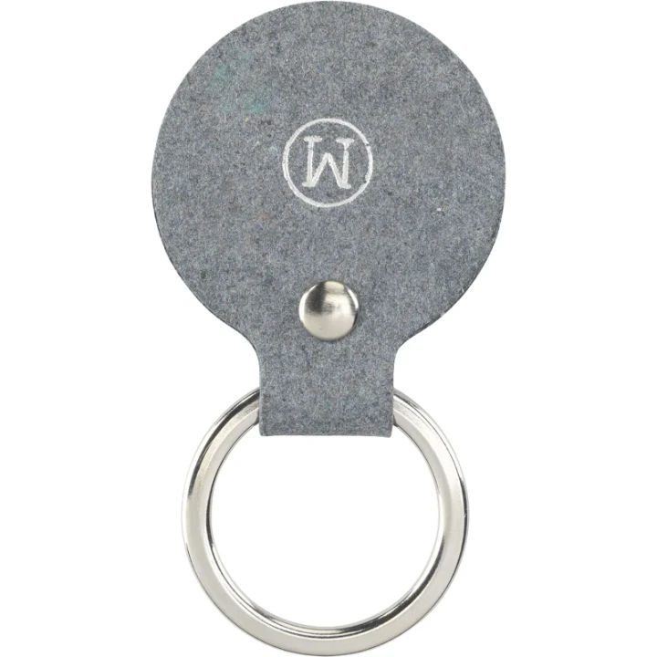 Made recycled round denim keyring