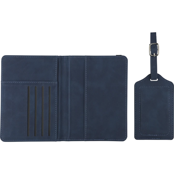 Zani Recycled PU Passport Holder and Luggage Tag