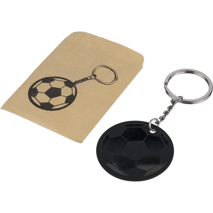 Ciro Recycled Stainless Steel Football Keyring