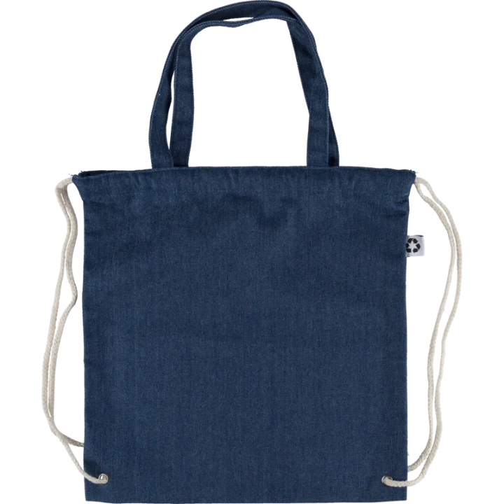 Dex Recycled Denim Drawstring Bag