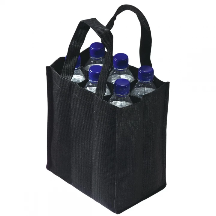 Bottle Bag For Six Bottles Black