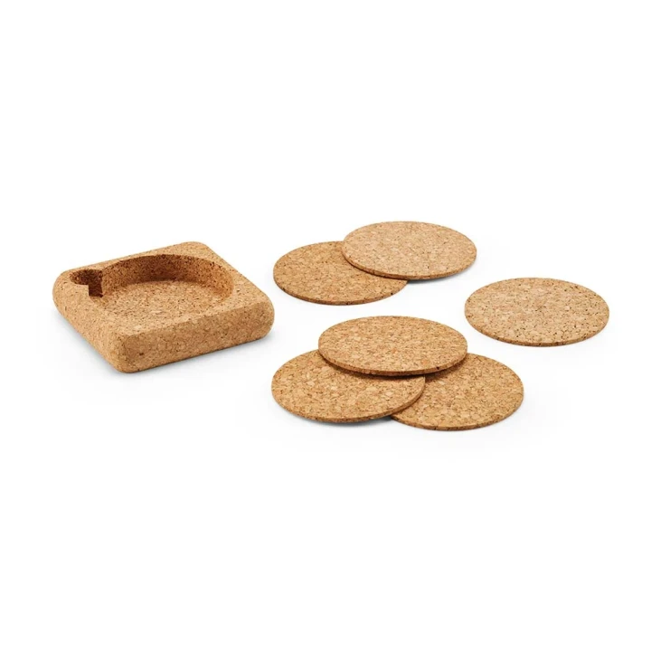Klein cork coasters Set of 6 with organizer