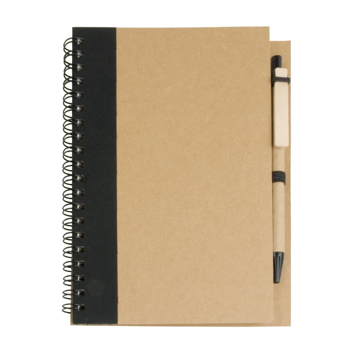 Sustainable Living Recycled Card Notebook with Cardboard Pen