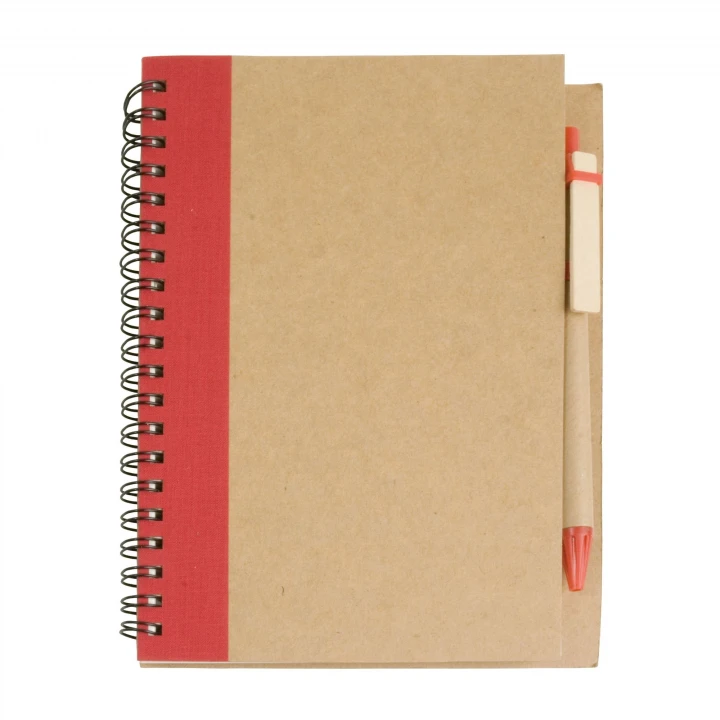 Sustainable Living Recycled Card Notebook with Cardboard Pen