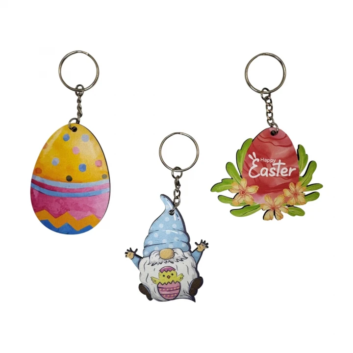 Full Colour Wooden Keyring