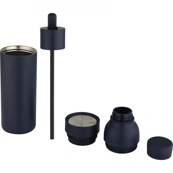 Illuminate 650ml RCS Recycled Double Wall Stainless Steel Water Bottle With 3-Piece Lid Set