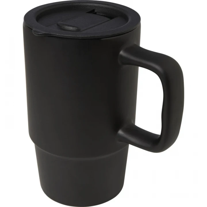 Carter 450ml Ceramic Mug With Plastic Lid 