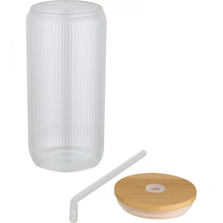 Mirage 500ml Single-Walled Borosilicate Glass Jar With Bamboo Lid
