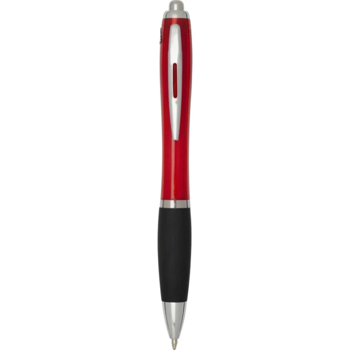 Nash RCS recycled plastic ballpoint pen with coloured barrel and black grip (black ink)