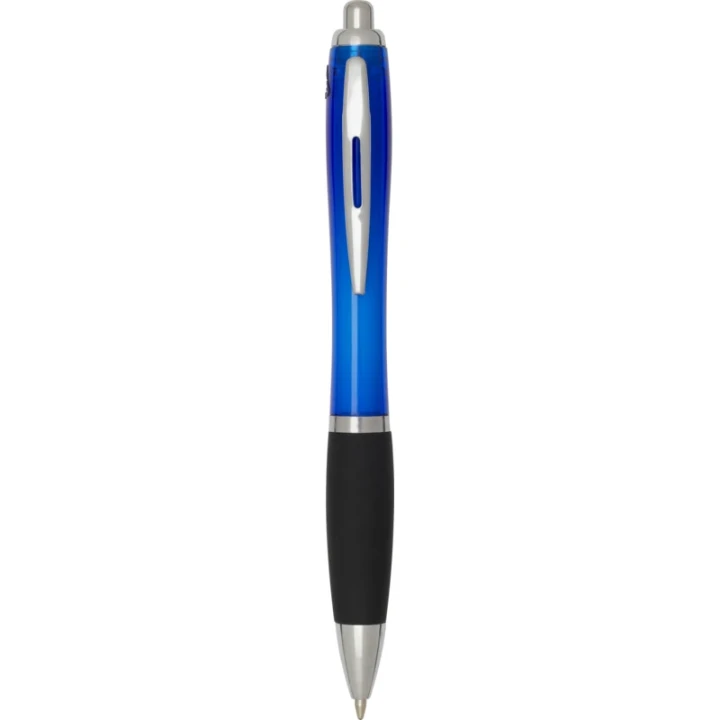 Nash RCS recycled plastic ballpoint pen with coloured barrel and black grip (black ink)