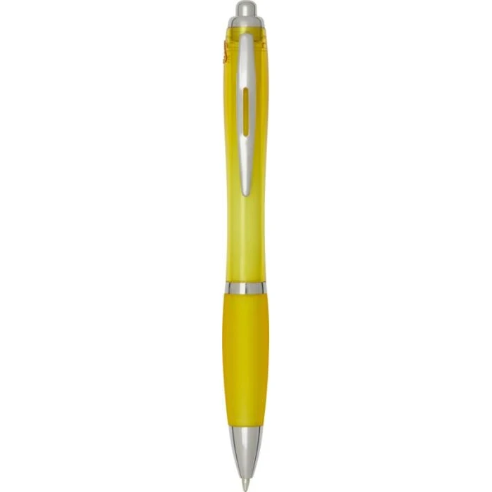 Nash RCS recycled plastic ballpoint pen with coloured barrel and grip (blue ink)