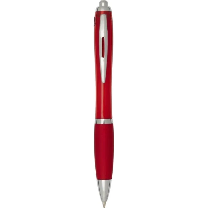 Nash RCS recycled plastic ballpoint pen with coloured barrel and grip (blue ink)