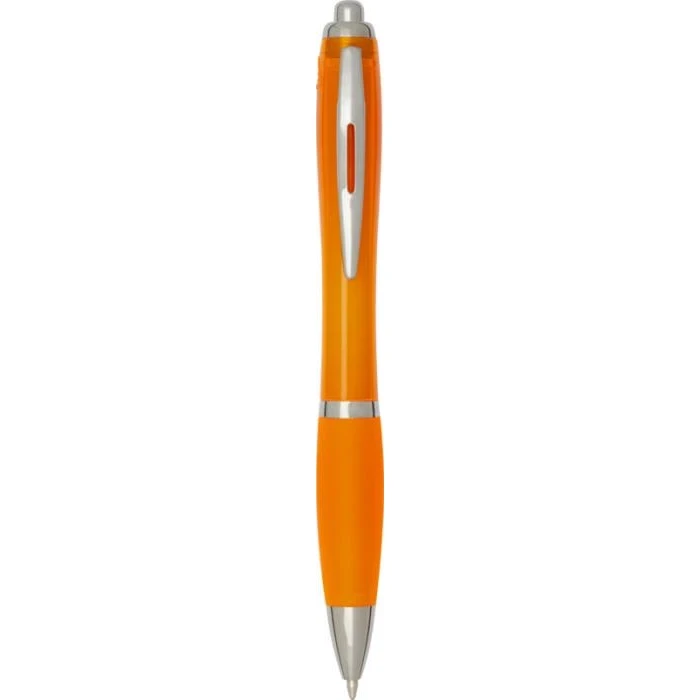 Nash RCS recycled plastic ballpoint pen with coloured barrel and grip (blue ink)