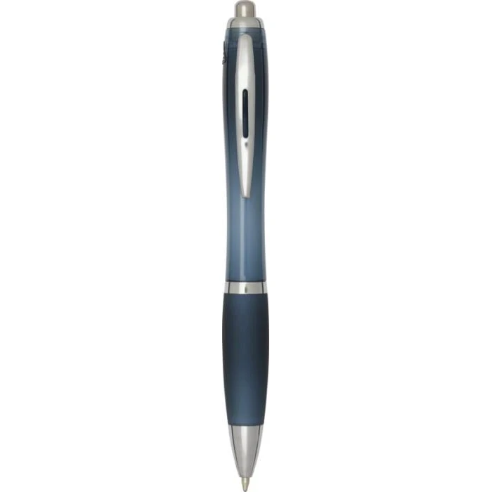 Nash RCS recycled plastic ballpoint pen with coloured barrel and grip (blue ink)