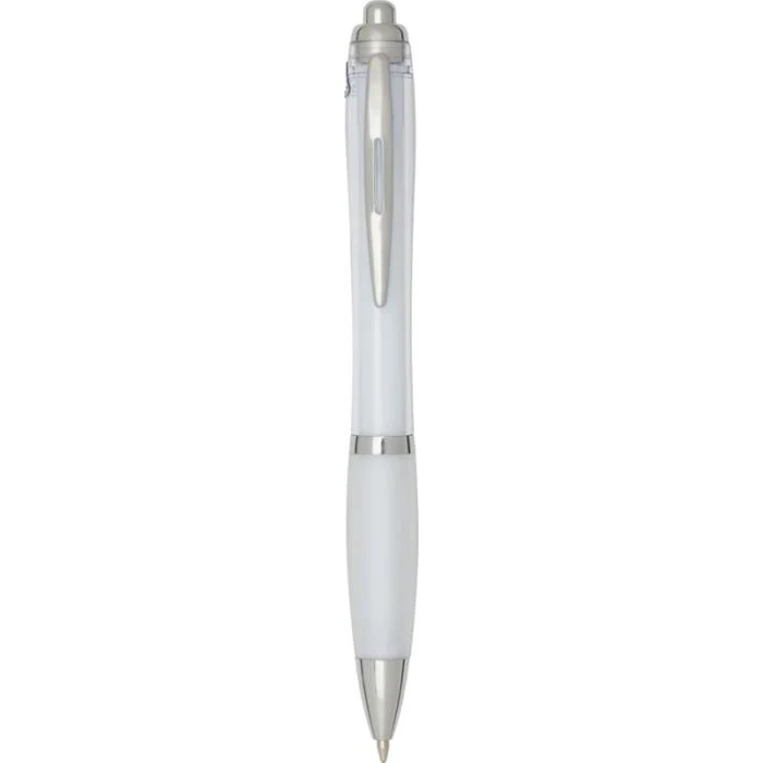 Nash RCS recycled plastic ballpoint pen with coloured barrel and grip (black ink)