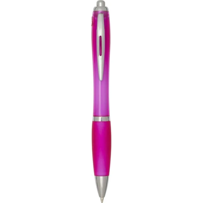 Nash RCS recycled plastic ballpoint pen with coloured barrel and grip (black ink)