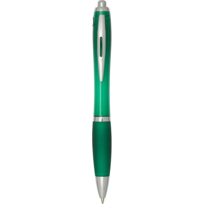 Nash RCS recycled plastic ballpoint pen with coloured barrel and grip (black ink)