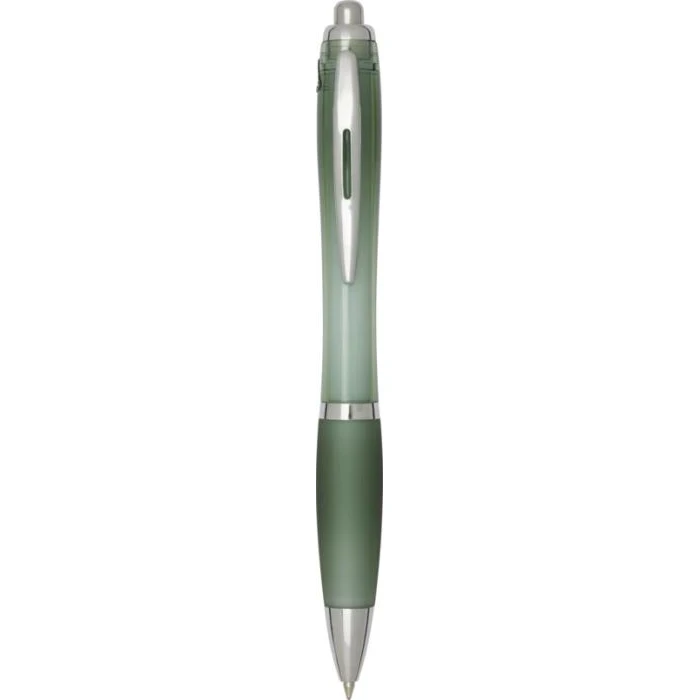 Nash RCS recycled plastic ballpoint pen with coloured barrel and grip (black ink)