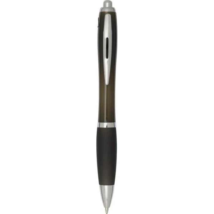 Nash RCS recycled plastic ballpoint pen with coloured barrel and grip (black ink)