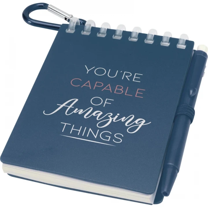 Lig Mini Recycled Outdoor Soft Cover Notebook and Ballpoint Pen Set (black ink)