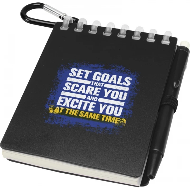 Lig Mini Recycled Outdoor Soft Cover Notebook and Ballpoint Pen Set (black ink)