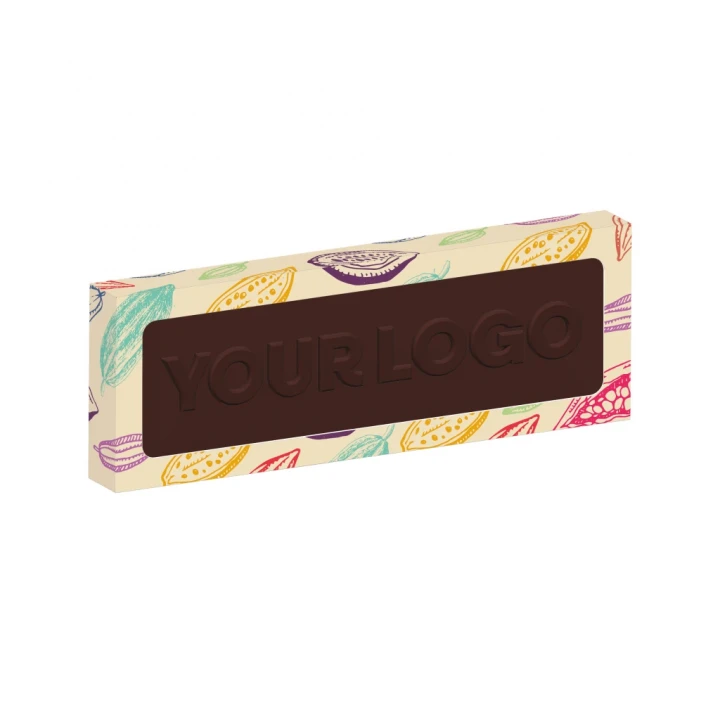 Eco Window Box - 12 Baton Bar - Vegan Dark Chocolate - 3D Branding