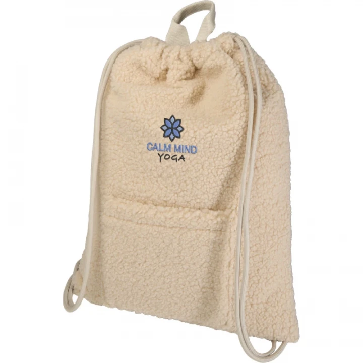 Bear GRS Recycled Sherpa Drawstring Backpack 9L