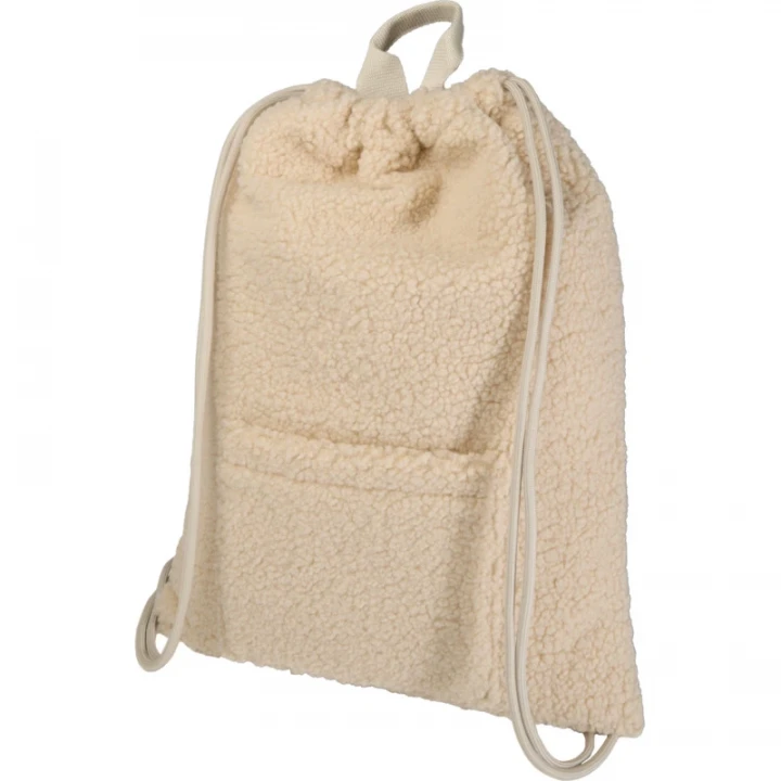 Bear GRS Recycled Sherpa Drawstring Backpack 9L