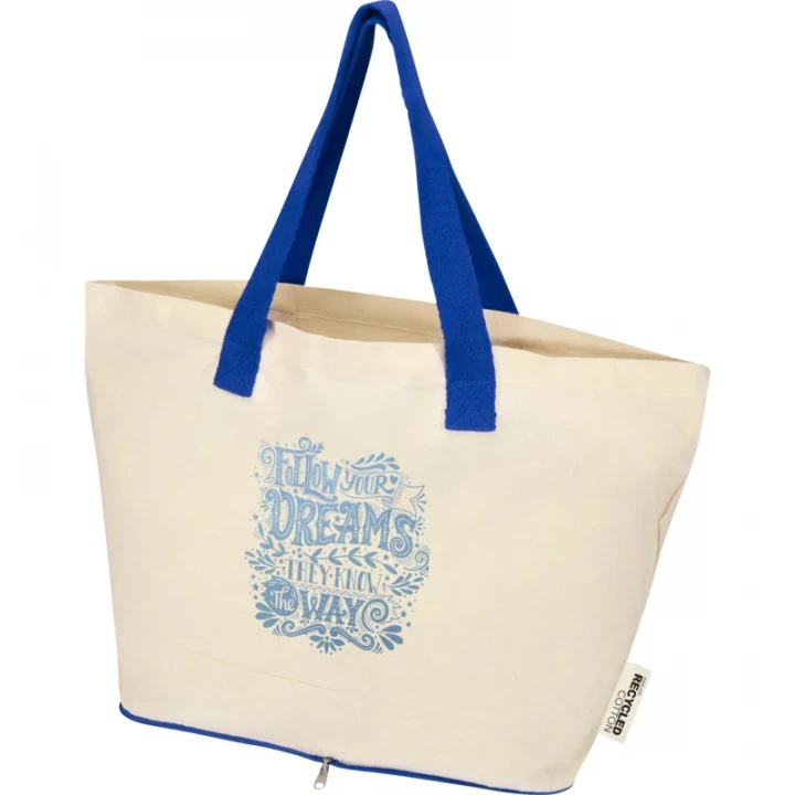 Sierra 140 g/m² GRS Recycled Foldable Cotton Tote Bag 7L